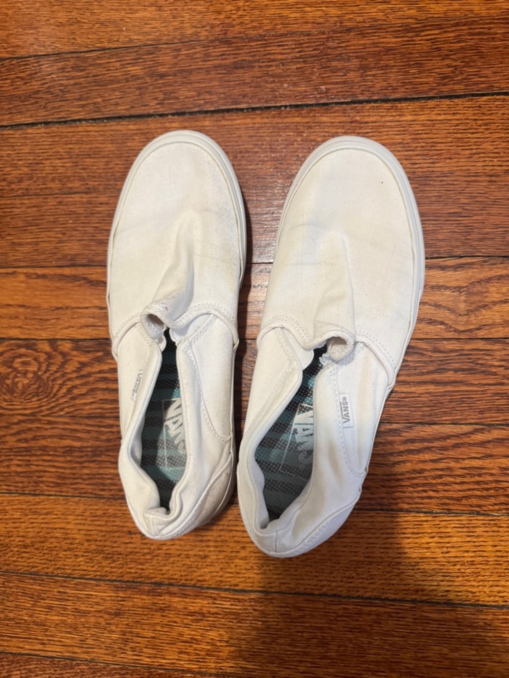 Vans Slip-On Sneakers in Off-White Canvas